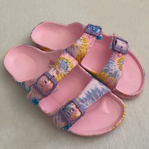 {NWOT} Wonder Nation | Tie Dye Double Strap Birkenstock Style Slide Sandal 13-1